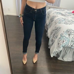 High rise skinny jeans dark wash Levi’s